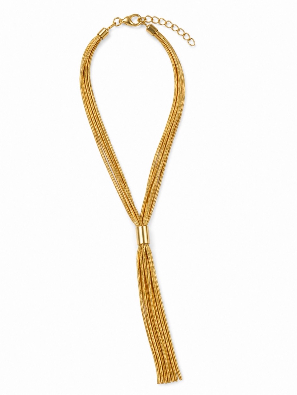 Gold Tassel Multi-Strand Necklace - Women Jewelry